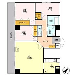 エルピス 4階3LDKの間取り