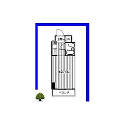 テディマンション 7階ワンルームの間取り