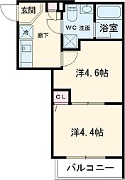 ハーモニーレジデンス池袋ウエスト 3階2Kの間取り