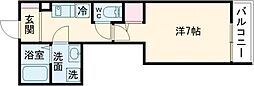 MELDIA長沼II 1階1Kの間取り