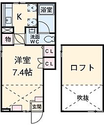 セリングトゥーレ 1階1Kの間取り