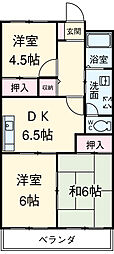 レジデンス中村 3DKの間取図画像