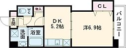 八番館 3階1DKの間取り