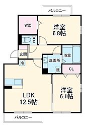 間取図画像 2LDK
