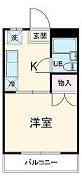 メゾンド二宮Ｂ 2階1DKの間取り