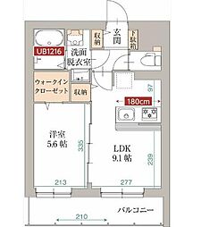 Ｙ．Ｈａｌｅ 2階1LDKの間取り