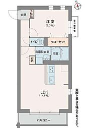 コンフォール 3階1LDKの間取り