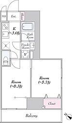 KDXレジデンス町田Ｎｏｒｔｈ 9階2Kの間取り