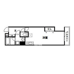 LiVEMAX　MOON 3階ワンルームの間取り
