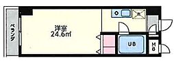 フェニックスヒルズ ワンルームの間取図画像