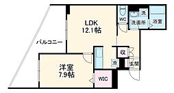 JR南武線 津田山駅 徒歩13分の賃貸マンション 1階1LDKの間取り