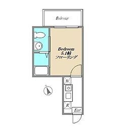 サザンロード西荻窪 3階1Kの間取り