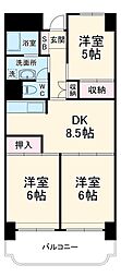 JR東海道本線 西岐阜駅 4.4kmの賃貸マンション 9階3DKの間取り