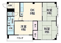 間取図画像 3DK