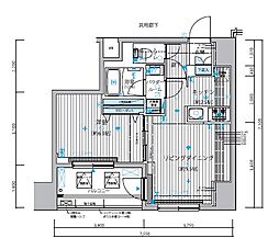メインステージ入谷II 3階1LDKの間取り