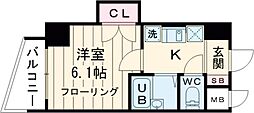 東急田園都市線 三軒茶屋駅 徒歩10分の賃貸マンション 2階1Kの間取り