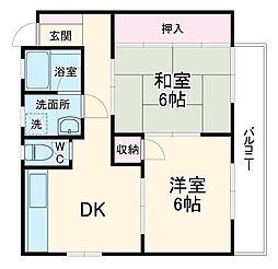間取図画像 2DK