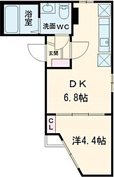 ホライゾンIII 5階1DKの間取り