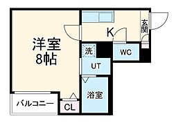 Jack nishikiI 2階1Kの間取り
