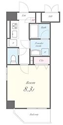 エスポアール扇西 1階1Kの間取り