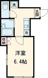 西武池袋線 保谷駅 徒歩16分の賃貸アパート 1階1Kの間取り