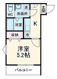 MELDIA大宮 3階1Kの間取り