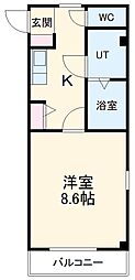 JR東海道本線 東刈谷駅 徒歩4分の賃貸マンション 3階1Kの間取り
