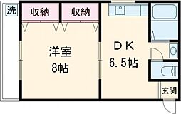 ロアールハイツ 3階1DKの間取り