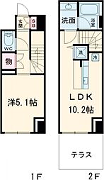 レジデンス雪谷大塚 地下1階1LDKの間取り