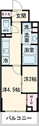 アーバンパーク高井戸 3階1DKの間取り