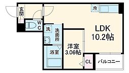 Jack nakaotaiI 1階1LDKの間取り