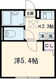 ノーザンロード武蔵境 1階1Kの間取り