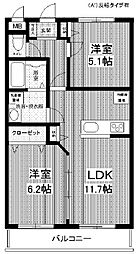 ＳＯＬ−ＧＲＡＮＤＥ 3階2LDKの間取り