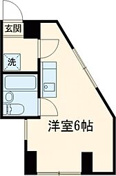 グラン池袋 2階ワンルームの間取り