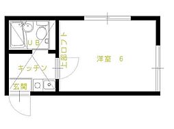 東武東上線 下赤塚駅 徒歩13分の賃貸アパート 2階1Kの間取り