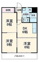 ユーズアーク 3DKの間取図画像