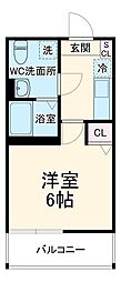 フォレストテラス鵠沼海岸 1階1Kの間取り