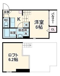 Ｓｏｕｔｈｅｒｎ　Ｇａｔｅ 1階ワンルームの間取り