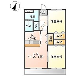 間取図画像 2LDK