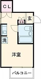 パステル青戸 ワンルームの間取図画像