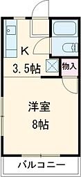 R&Y吉沢A 1Kの間取図画像