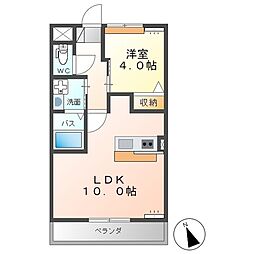 ファームヴィレッジトーワ 1LDKの間取図画像