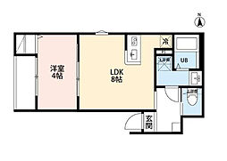 ｒｏｂｏｔ　ｈｏｍｅ　南橋本 2階1LDKの間取り