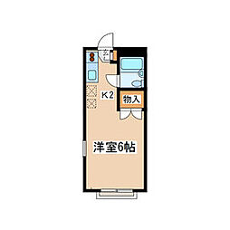 リンドバーグ 1Kの間取図画像