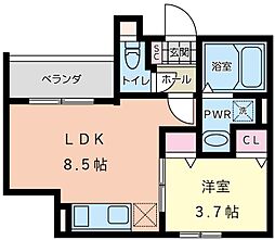 グラニテ・ルミノ 3階1LDKの間取り