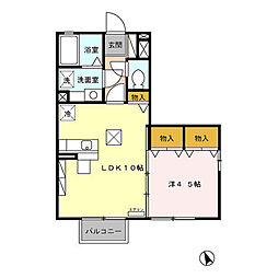 モナリエ 1LDKの間取図画像