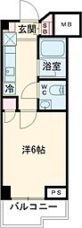 JR京浜東北・根岸線 大井町駅 徒歩6分の賃貸マンション 4階1Kの間取り