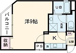 レピュア西葛西レジデンス 1階1Kの間取り