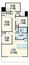 クレヴィア相模大野 2階4LDKの間取り