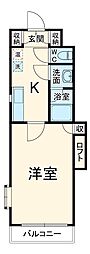 ラ・セーヌ壱番館 1Kの間取図画像